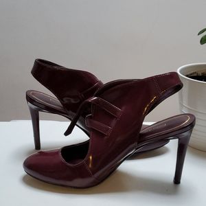 Dark burgundy 3.5 inch heels